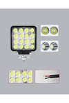 16 LED Off-Road Çalışma Lambası – Alüminyum Gövde, Suya ve Darbeye Dayanıklı, 12/24V