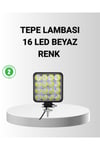 16 LED Off-Road Çalışma Lambası – Alüminyum Gövde, Suya ve Darbeye Dayanıklı, 12/24V