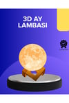 16 Renkli 3D Baskılı Ay Lambası Ahşap Standlı