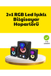 2.1 USB Bağlantılı Oyun Hoparlörü Renkli LED Işıklı