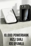 22.5W Magsafe Kablosuz Şarjlı Powerbank Dijital Ekran ve Hızlı Şarj