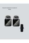 2in1 Kablosuz Yaka Mikrofonu iOS ve Android Uyumlu