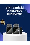2in1 Kablosuz Yaka Mikrofonu iOS ve Android Uyumlu