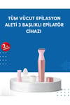 3 Başlıklı Taşınabilir Yüz ve Vücut Tüy Alma Makinesi