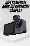 3 Kameralı 2 İnç 1080P Araç İçi Kamera Sürüş Kamerası CarPlay