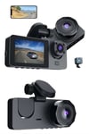 3 Kameralı 2 İnç 1080P Araç İçi Kamera Sürüş Kamerası CarPlay