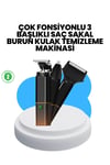 3’ü 1 Arada Erkek Bakım Makinesi – Paslanmaz Çelik Başlıklı Şarjlı Tıraş Seti