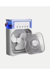 3’ü 1 Arada Mini Klima Fan USB Şarjlı, 7 Renk Gece Lambalı ve Nemlendirici