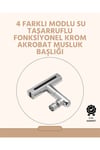 360° Dönüşlü Su Akışı Başlığı | 4'ü 1 Arada Kullanım