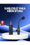 360° Kablosuz Yaka Mikrofonu – Gürültü Engelleme, 60m Menzil, Type-C Şarjlı