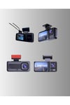 360° Kapsama Sahip Full HD Araç Kamerası 3’lü Kayıt Gece Görüşlü DashCam