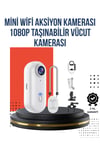 360° Klipsli Manyetik Spor Kamera Yüksek Çözünürlük