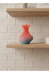 3D Dalga Desenli Kalp Formlu Dekoratif Vazo Pembe 15 cm