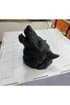 3D Siyah Ayı Başı Duvar Süsü Özel Tasarım Dekoratif Heykel 25x19 cm