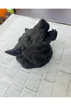 3D Siyah Ayı Başı Duvar Süsü Özel Tasarım Dekoratif Heykel 25x19 cm