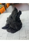 3D Siyah Ayı Başı Duvar Süsü Özel Tasarım Dekoratif Heykel 25x19 cm