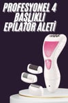 4 Başlıklı Lazer Öncesi Kısaltma Epilasyon Aleti Epilatör Çok Amaçlı