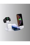 4’lü Apple Kablosuz Şarj Standı iPhone Watch ve AirPods Çoklu Şarjlı