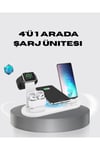 4’lü Apple Kablosuz Şarj Standı iPhone Watch ve AirPods Çoklu Şarjlı