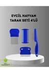 4’lü Kedi Köpek Tüy Temizleme Seti – Paslanmaz Çelik,Ergonomik ve Uzun Ömürlü