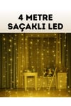 4 Metre Şelale Perde Led Işık Dış Mekan İç Mekan Uyumlu