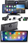 4K 10.2 İnç Çift Kameralı Araç Multimedya Ekranı CarPlay Kablosuz Tüm Cihazlara Uyumlu