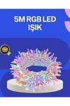 5 Metre Şeffaf Kablo LED Peri Işığı 50 Ampullü Dekoratif Led