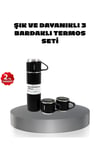 500 ml Paslanmaz Çelik Termos Seti – Sızdırmaz, Vakumlu, Isı Koruma Özellikli, Taşınabilir