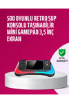 500 Oyunlu 3,5” Elde Taşınabilir Mini Oyun Konsolu – Şarjlı, TV Bağlantılı