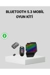 5in1 Mobil Oyun Kiti Bluetooth 5.3 Mini RGB Klavye Mouse Dönüştürücü Seti