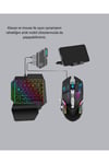 5in1 Mobil Oyun Kiti Bluetooth 5.3 Mini RGB Klavye Mouse Dönüştürücü Seti