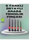 5'li Araç Temizlik Fırça Seti-Detaylı Temizlik İçin Çok Amaçlı Fırçalar