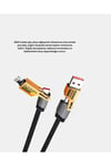 65W Çoklu Şarj Kablosu 4’ü 1 Arada Örgülü Hızlı Veri Aktarım USB-C USB-A