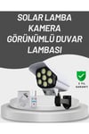 77 LED'li Güneş Enerjili Güvenlik Lambası ve Kukla Kamera – Hareket Sensörlü, 2400mAh Pilli
