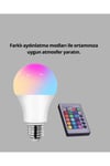 A Kalite 2025 RGB LED Ampul Uzaktan Kumandalı 16 Renkli Lamba