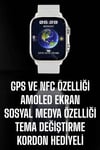 Akıllı Saat Android ve İOS Uyumlu NFC Ve GPS Özelliği Arama Cevaplayan