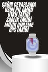 Akıllı Saat Gümüş Kasa Bluetooth Kulaklık Hediyeli Çok Fonksiyonlu İkili Set