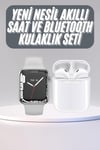 Akıllı Saat Kulaklık Hediyeli Uyku ve Sağlık Takibi Yapabilen Uzun Ömürlü