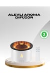 Alev Efektli Aromaterapi Difüzörü – 360 ml Su Hazneli, Sessiz ve Zaman Ayarlı