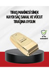 Altın Kaplama Kablolu Erkek Tıraş Makinesi Favori Aparatlı