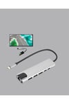 Alüminyum Gövdeli Type‑C HDMI & Ethernet Adaptör – Tak & Çalıştır