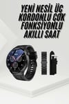 Amoled Ekran Metal Deri Silikon Kordonlu Uyku ve Sağlık Takibi