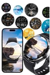 Amoled Ekran Metal Deri Silikon Kordonlu Uyku ve Sağlık Takibi