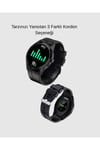 AMOLED Ekranlı Smartwatch – 3 Kordonlu, Kalp Atış & Uyku Takipli Akıllı Saat