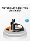 Anti Hırsızlık 110 dB Alarm Disk Fren Kilidi Suya Dayanıklı Çelik Güvenlik Kilidi