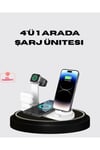 Apple Uyumlu Kablosuz Şarj İstasyonu 4 Cihaz Destekli Ve Hızlı Şarjlı
