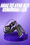 Araç İçi Ayak Altı 12'li Şerit Led Işık Uzaktan Kumandalı RGB Işıklı Ses ve Müziğe Duyarlı