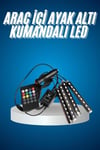 Araç Içi Aydınlatma Kumandalı 12 Led Ayak Altı Led Ambiyans Işığı Sese Duyarlı Kumandalı