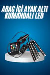 Araç Içi Aydınlatma Kumandalı 12 Led Ayak Altı Led Ambiyans Işığı Sese Duyarlı Kumandalı