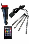 Araç Içi Aydınlatma Kumandalı 12 Led Ayak Altı Led Ambiyans Işığı Sese Duyarlı Kumandalı
